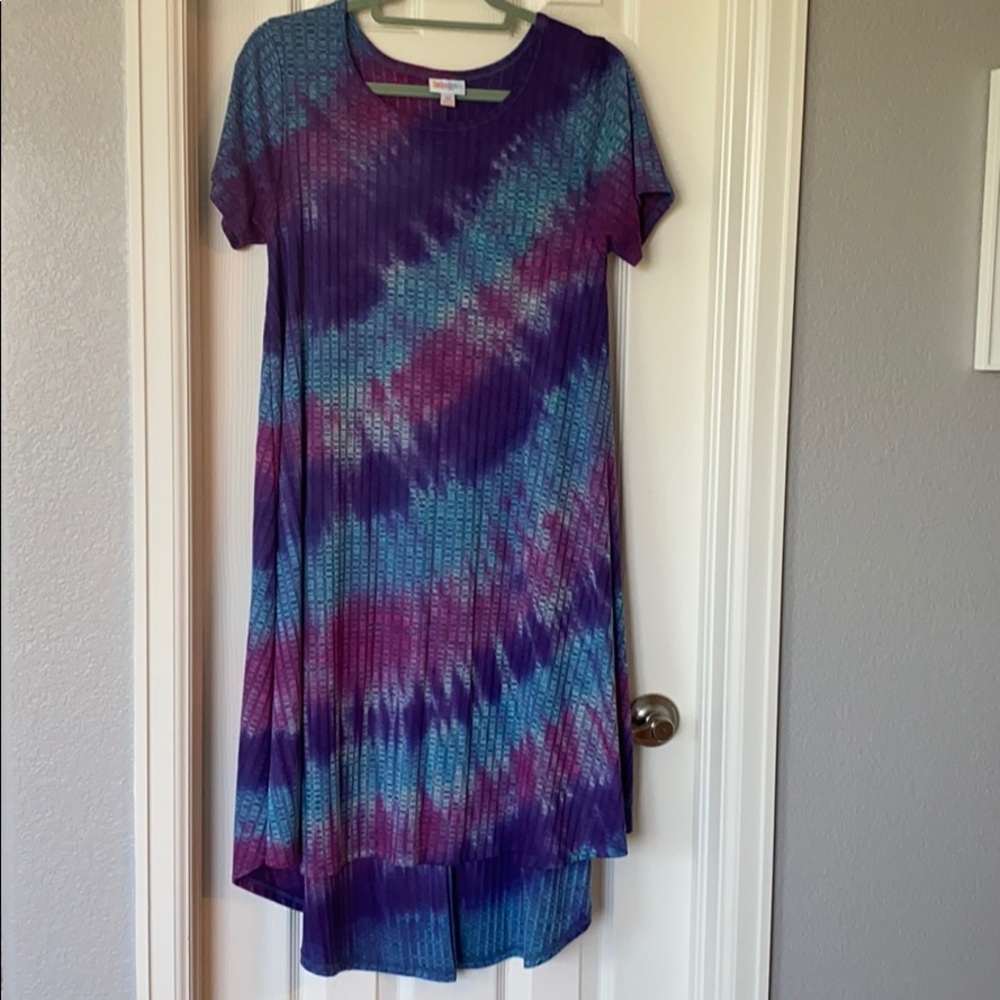 LuLaRoe tie dyed Carly dress